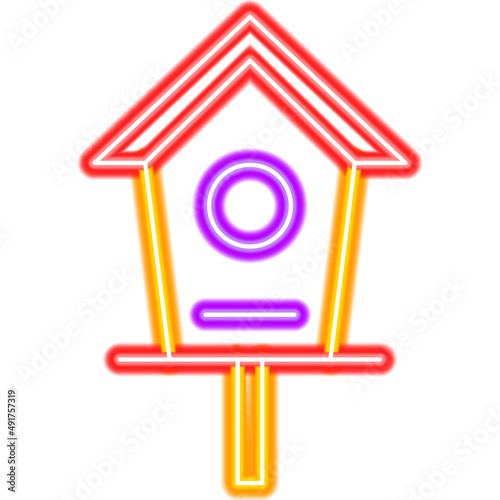 Garden Birdhouse Neon