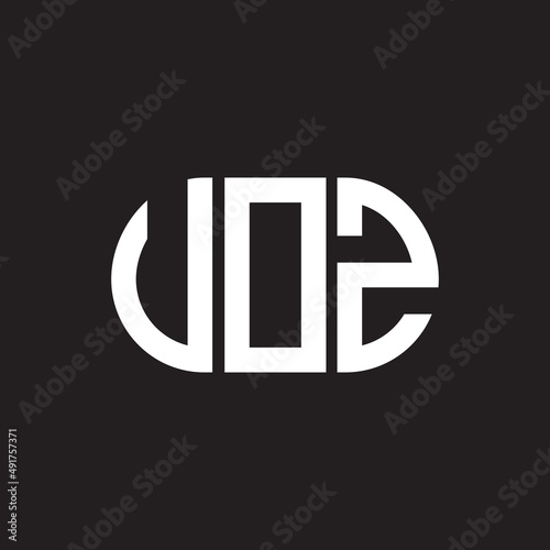 VOZ letter logo design. VOZ monogram initials letter logo concept. VOZ letter design in black background. photo
