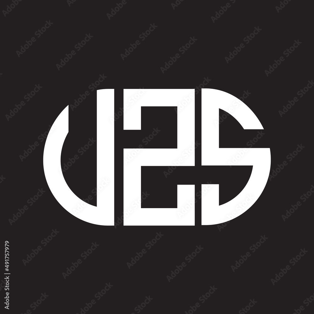 VZS letter logo design. VZS monogram initials letter logo concept. VZS letter design in black background.