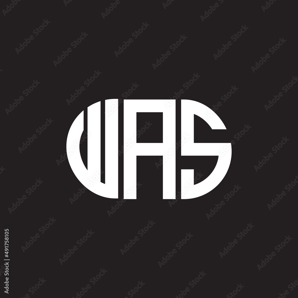 WAS letter logo design. WAS monogram initials letter logo concept. WAS letter design in black background. WAS letter logo design. WAS monogram initials letter logo concept. WAS letter design in black background.