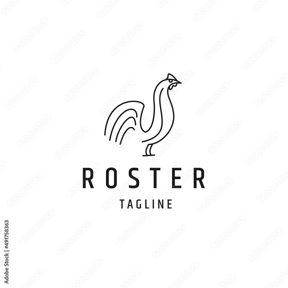 Roster line logo icon design template Roster line logo icon design template