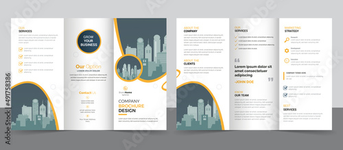 Creative corporate modern business trifold brochure template, trifold layout, a4 size brochure