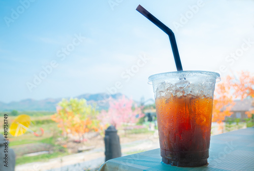 Coffee Americano with ice c...