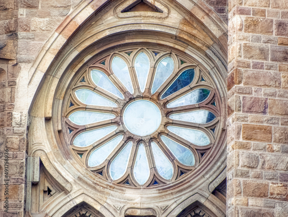Decorative fragments from Sagrada Familia in Barcelona, Spain.