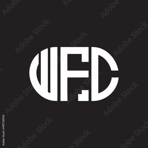 WFC letter logo design. WFC monogram initials letter logo concept. WFC letter design in black background. photo