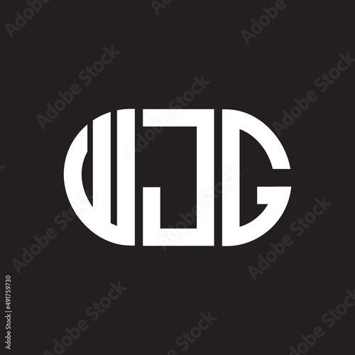 WJG letter logo design. WJG monogram initials letter logo concept. WJG letter design in black background.