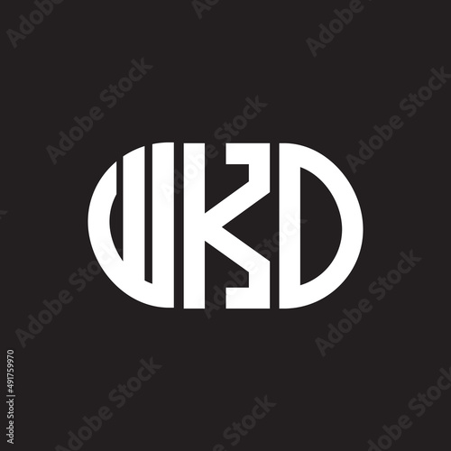 WKO letter logo design. WKO monogram initials letter logo concept. WKO letter design in black background.