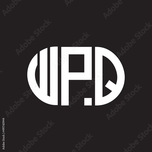 WPQ letter logo design on black background. WPQ creative initials letter logo concept. WPQ letter design.
 photo