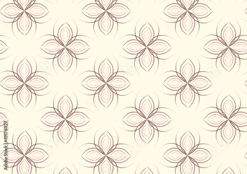 Pastel floral hand painting seamless pattern.