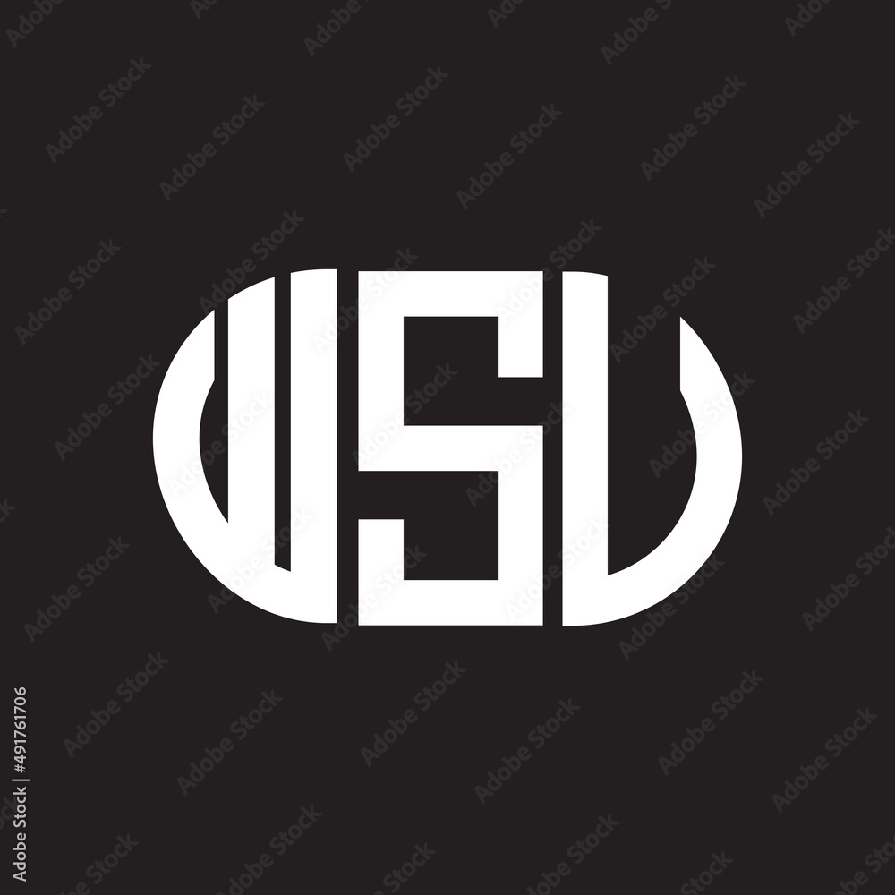 WSU letter logo design. WSU monogram initials letter logo concept. WSU letter design in black background. WSU letter logo design. WSU monogram initials letter logo concept. WSU letter design in black background.