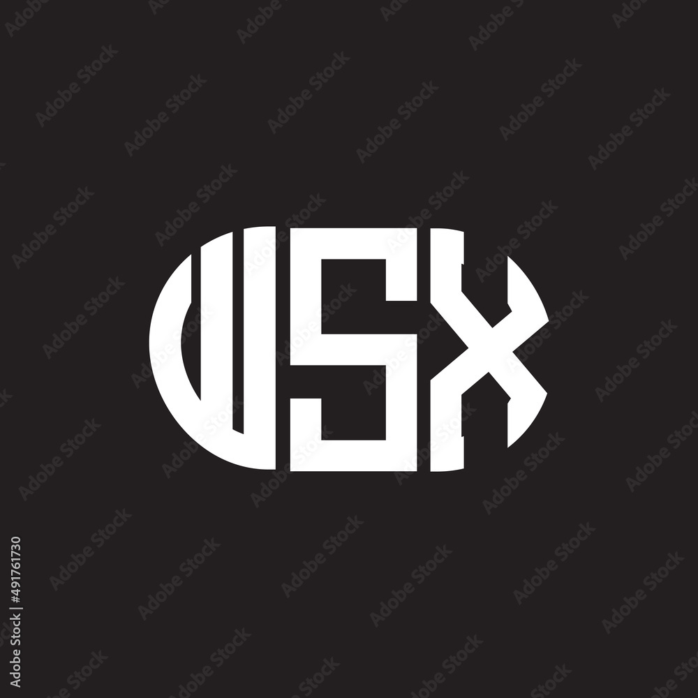 Obraz premium WSX letter logo design. WSX monogram initials letter logo concept. WSX letter design in black background.