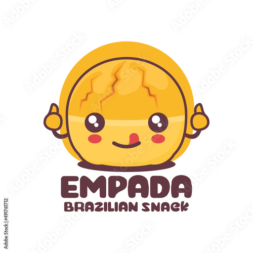 Vector Empada cartoon illustration, Brazilian snacks, suitable for, logos, prints, stickers, etc
