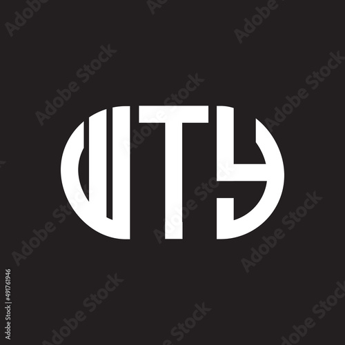 WTY letter logo design. WTY monogram initials letter logo concept. WTY letter design in black background.