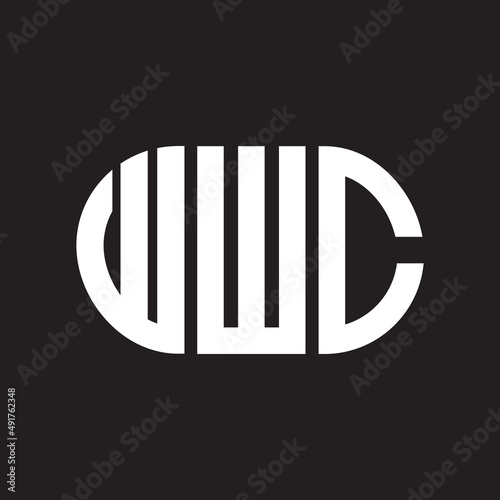WWC letter logo design. WWC monogram initials letter logo concept. WWC letter design in black background.