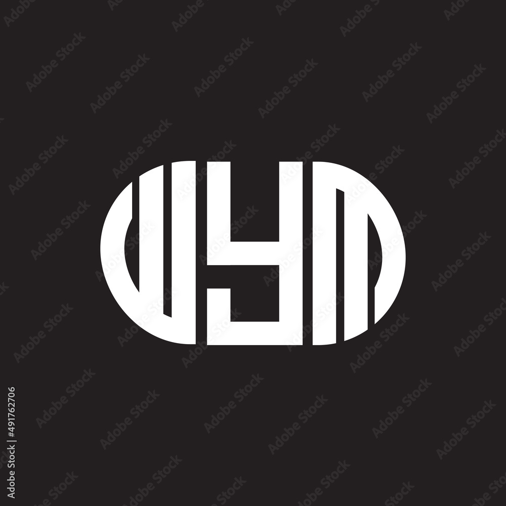 Obraz premium WYM letter logo design. WYM monogram initials letter logo concept. WYM letter design in black background.