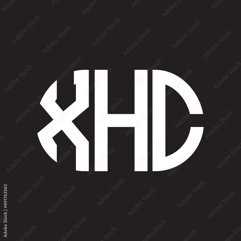 XHC letter logo design. XHC monogram initials letter logo concept. XHC letter design in black background. XHC letter logo design. XHC monogram initials letter logo concept. XHC letter design in black background.