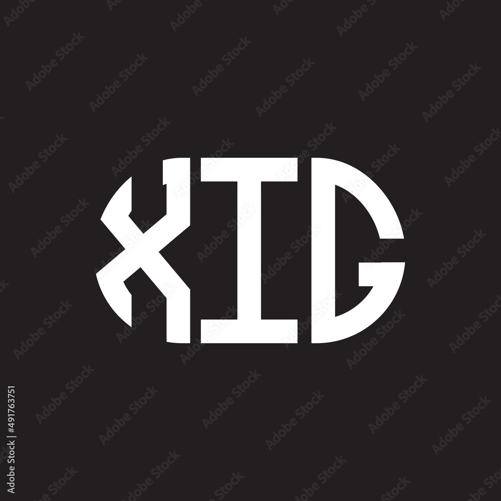 XIG letter logo design. XIG monogram initials letter logo concept. XIG letter design in black background. XIG letter logo design. XIG monogram initials letter logo concept. XIG letter design in black background.