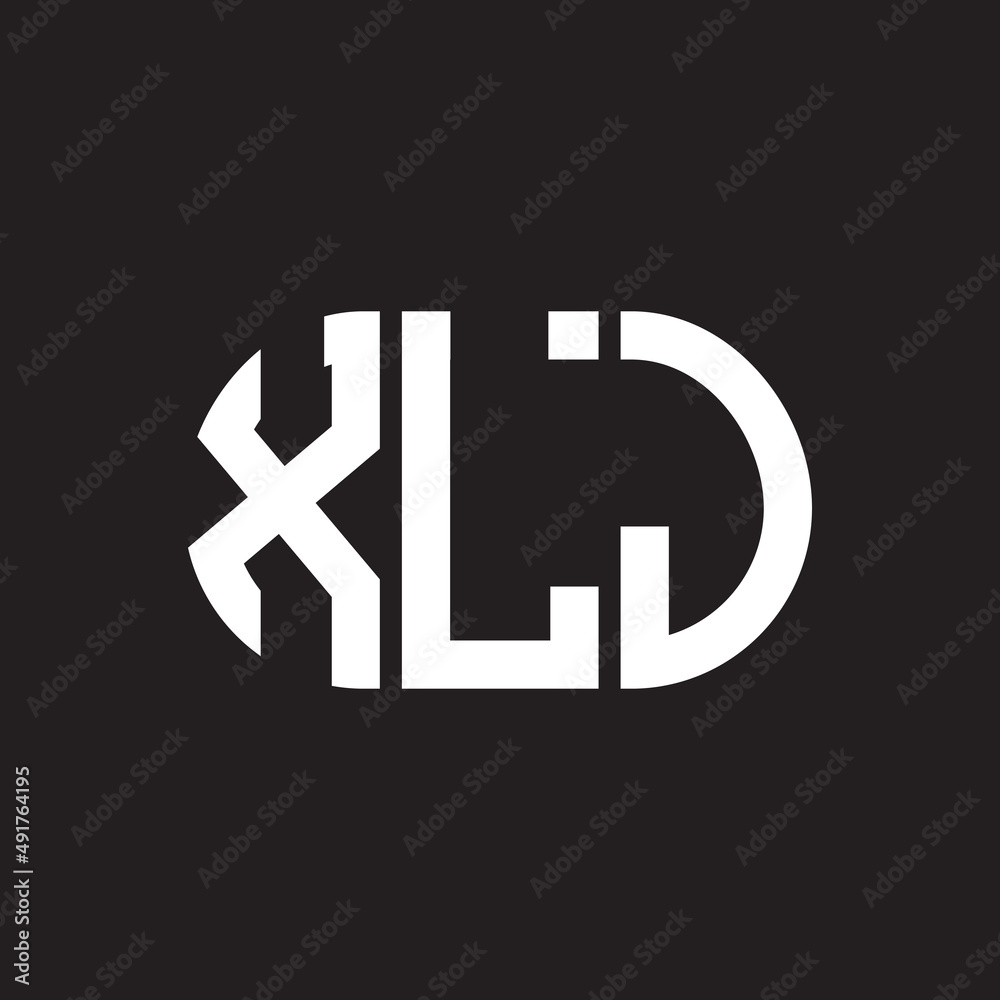 Fototapeta premium XLJ letter logo design. XLJ monogram initials letter logo concept. XLJ letter design in black background.