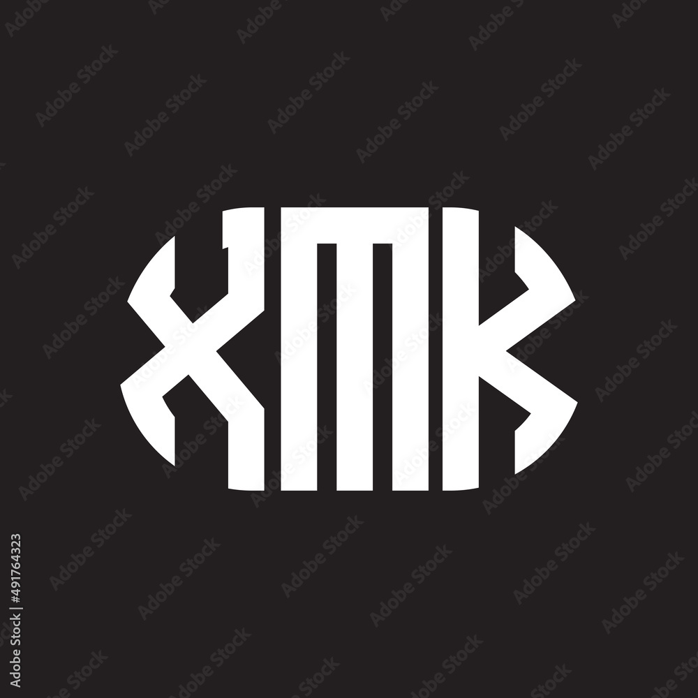 XMK letter logo design. XMK monogram initials letter logo concept. XMK letter design in black background. XMK letter logo design. XMK monogram initials letter logo concept. XMK letter design in black background.