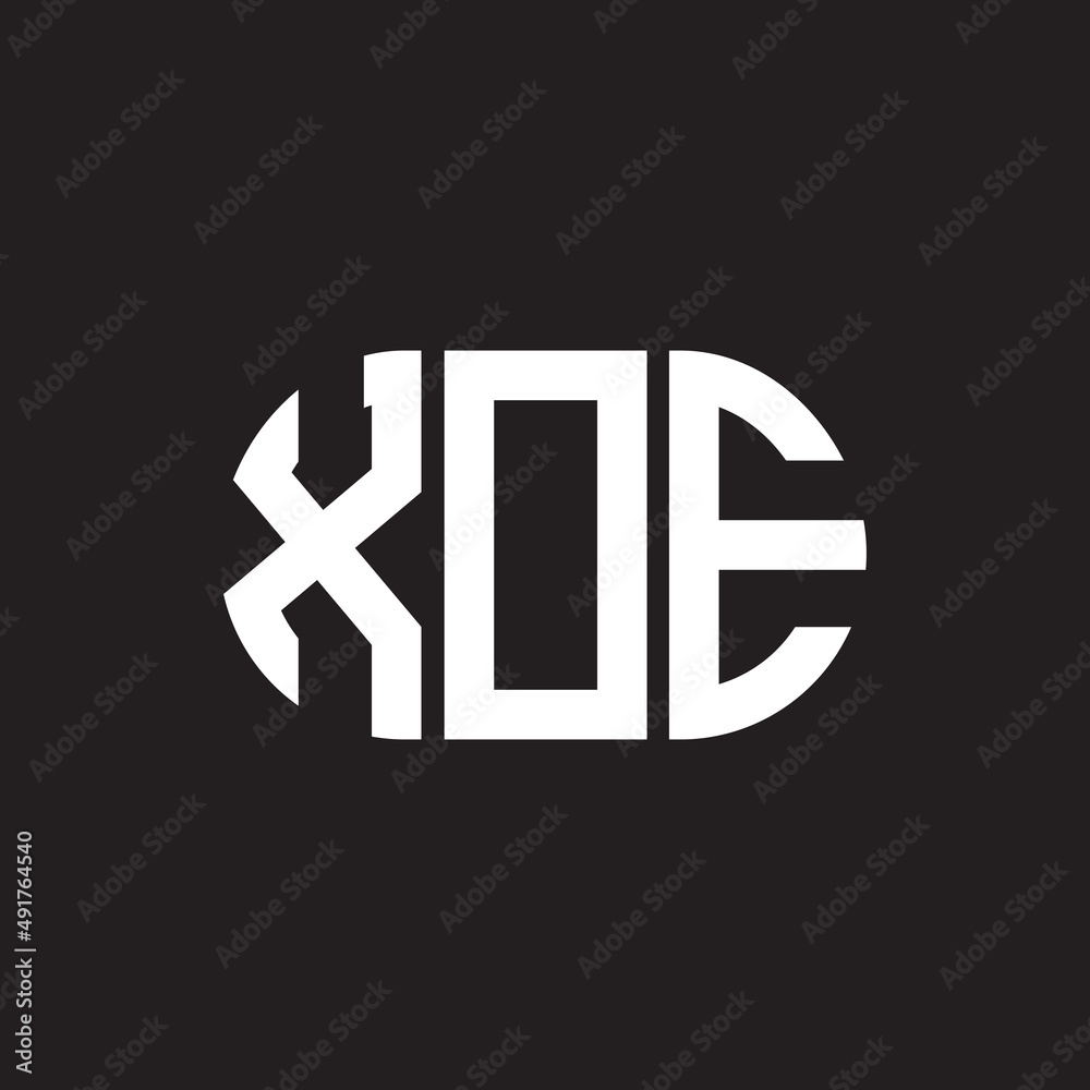 XOE letter logo design. XOE monogram initials letter logo concept. XOE letter design in black background. XOE letter logo design. XOE monogram initials letter logo concept. XOE letter design in black background.