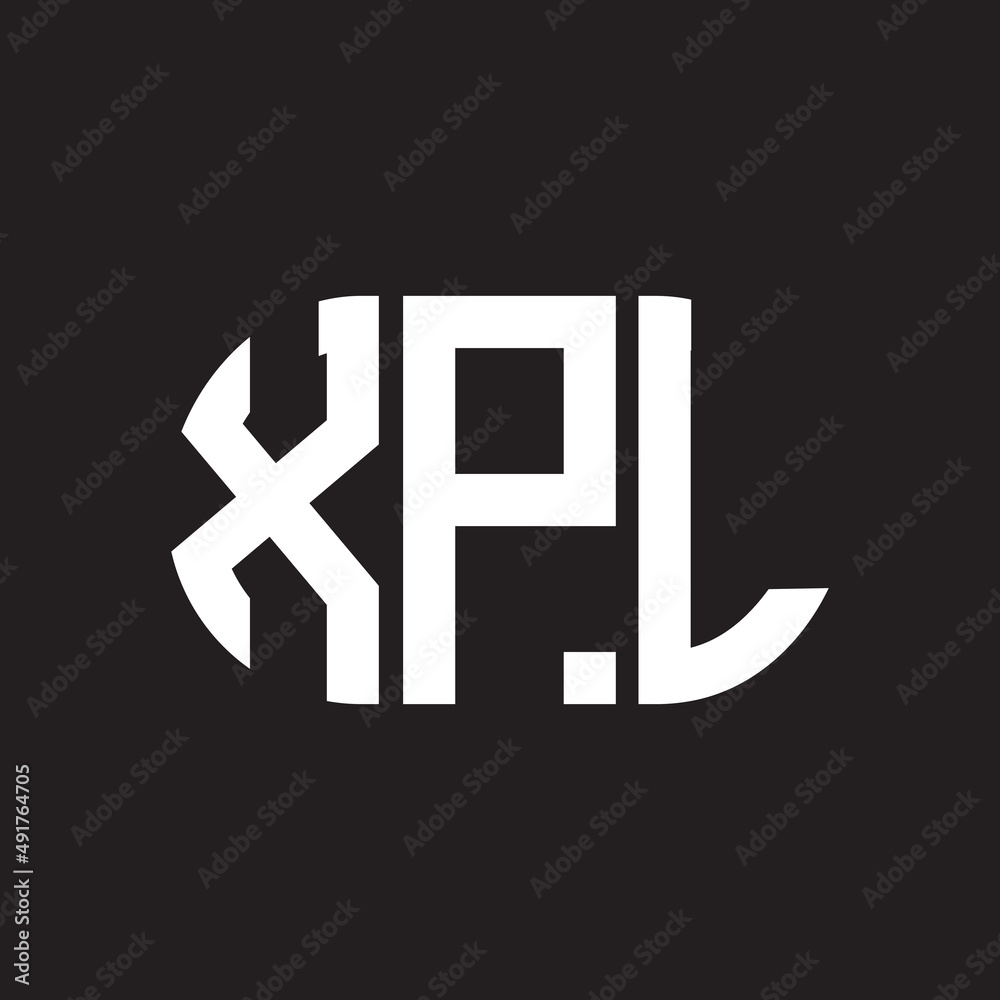 Obraz premium XPL letter logo design. XPL monogram initials letter logo concept. XPL letter design in black background.