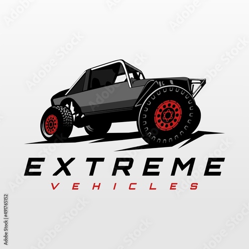extreme vehicles logo design icon vector