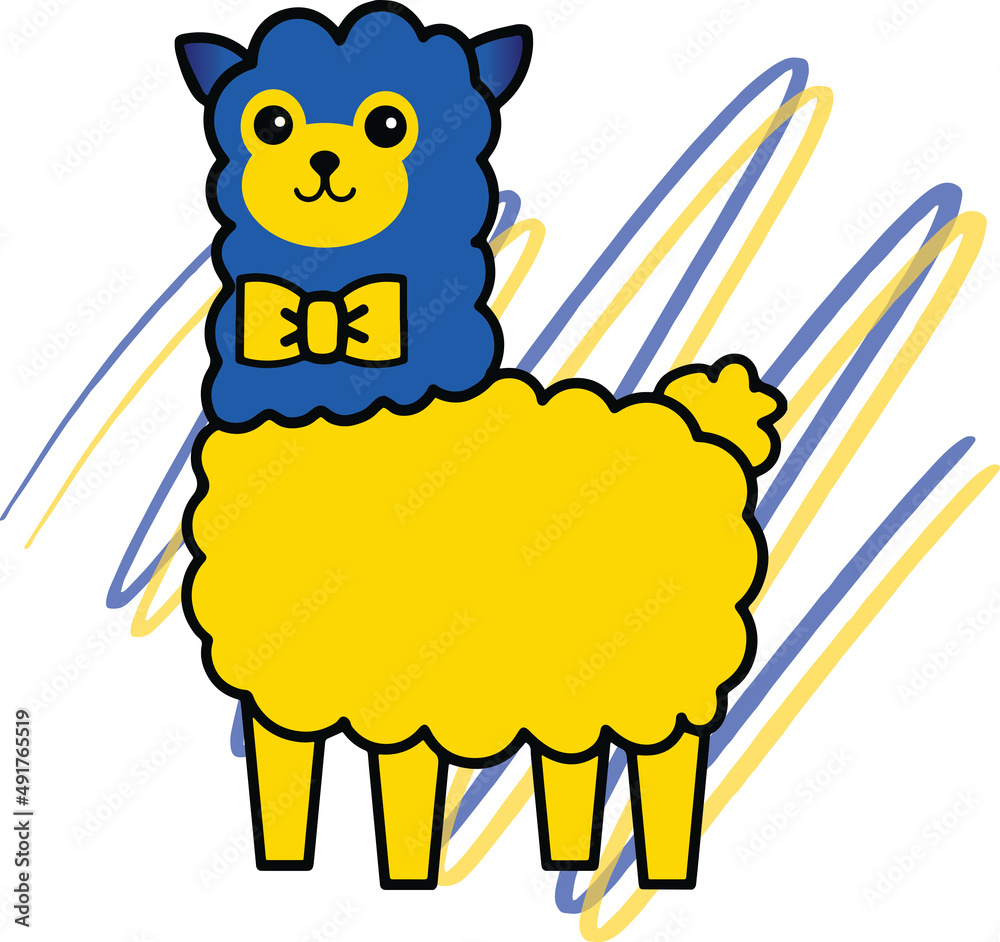 Naklejka premium llama vector