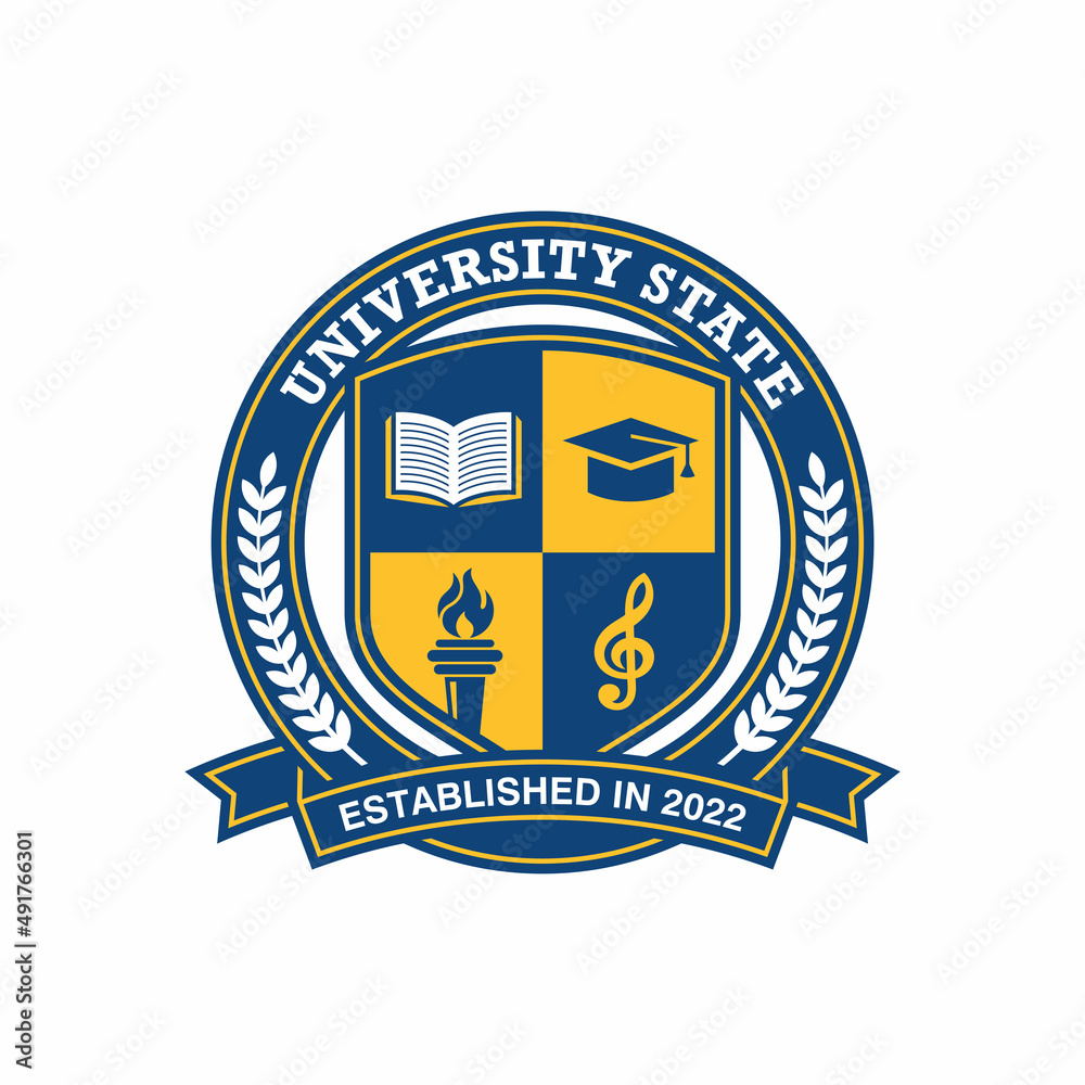 University education logo design vector template Stock Vector Adobe Stock