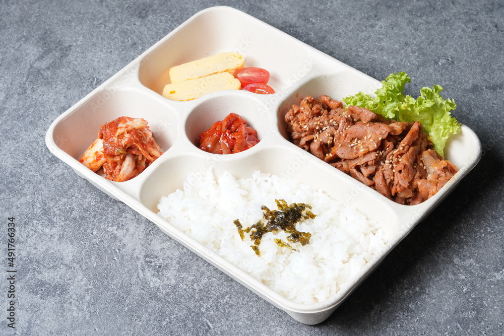 Pork rice bento Pork rice bento