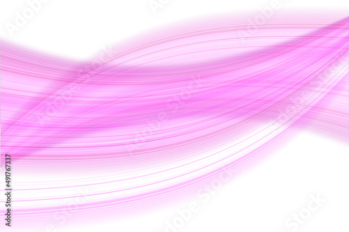 躍動感のあるピンクの曲線 背景はホワイト 