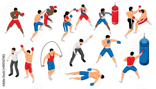 Isometric Boxing Icons Collection