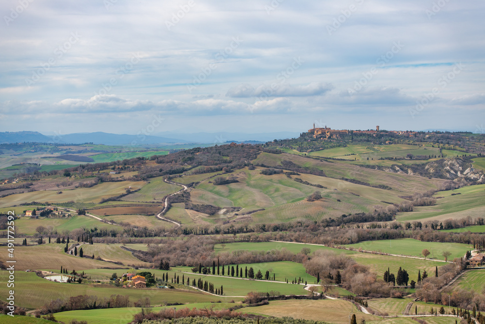 Typical landscape of Tuscany in Italy