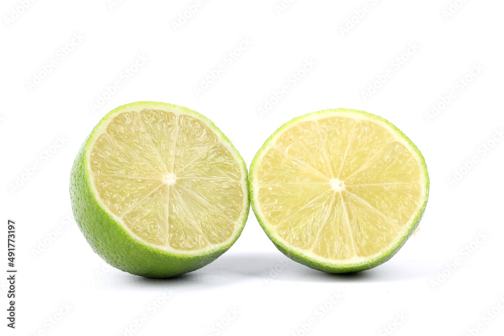 A close-up of limes isolated on white
A close-up of limes isolated on white