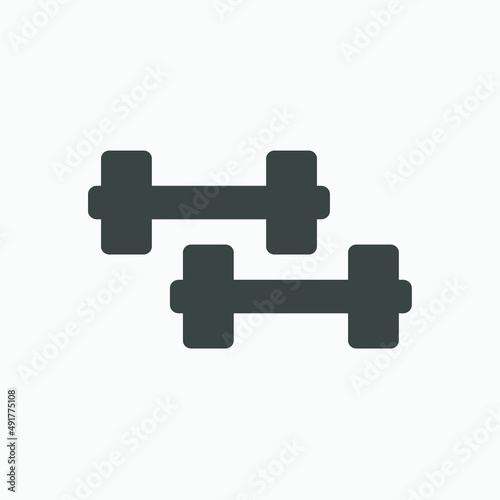 dumbbell isolated icon vector. gym, fitness, sport symbol