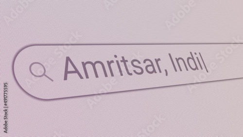 Search Bar Amritsar India 
Close Up Single Line Typing Text Box Layout Web Database Browser Engine Concept