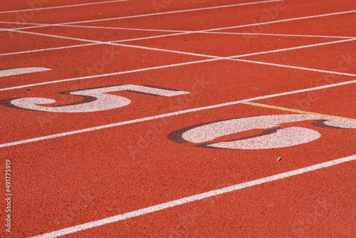Running Track Details - Lines, Patterns, and Numbers