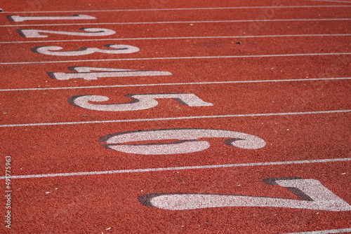 Running Track Details - Lines, Patterns, and Numbers