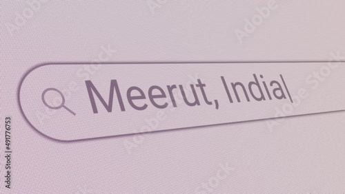 Search Bar Meerut India 
Close Up Single Line Typing Text Box Layout Web Database Browser Engine Concept photo