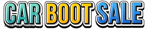 Car boot sale typography design