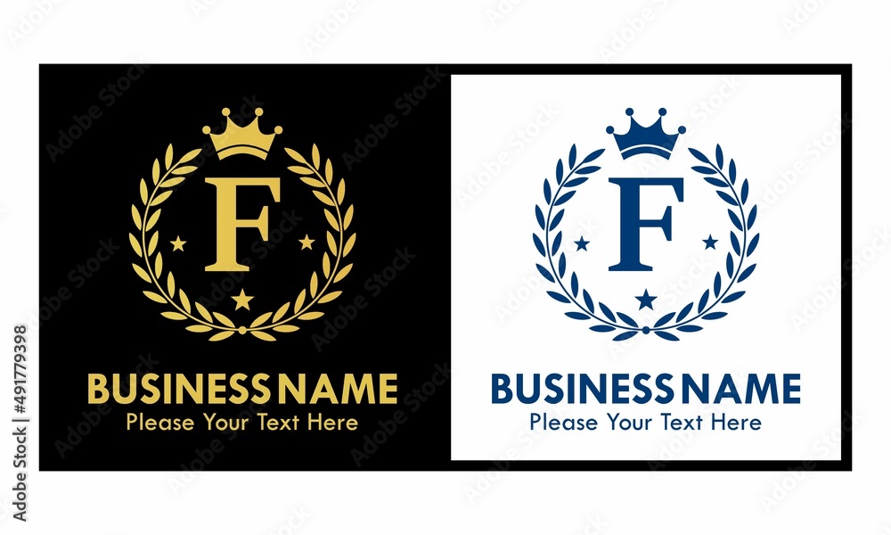 Letter f crown logo design template illustration. suitable for fashion, brand, kingdom, crown, identity Letter f crown logo design template illustration. suitable for fashion, brand, kingdom, crown, identity