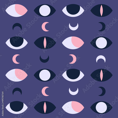 pattern with eyes