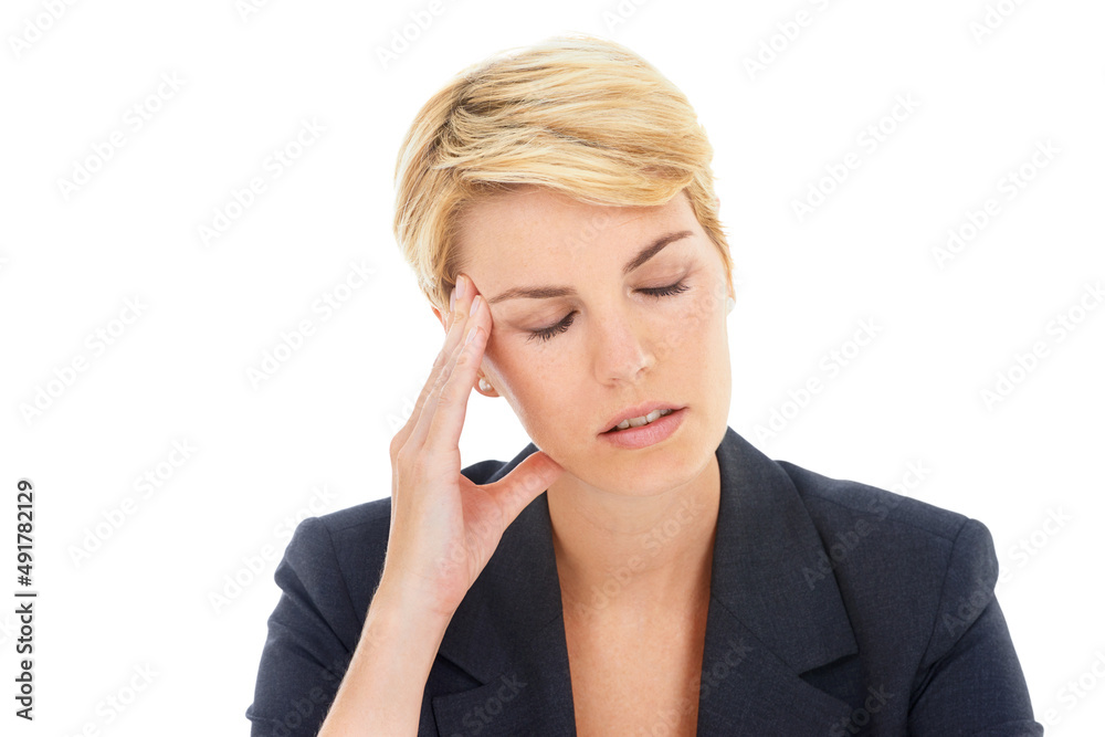 This headache is killing me. A young businesswoman suffering from a severe headache. This headache is killing me. A young businesswoman suffering from a severe headache.