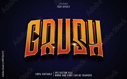 Orange Crush 3D editable text effect premium free download