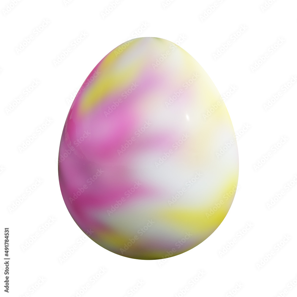 Obraz premium 3D rendering Easter egg isolated on white background
