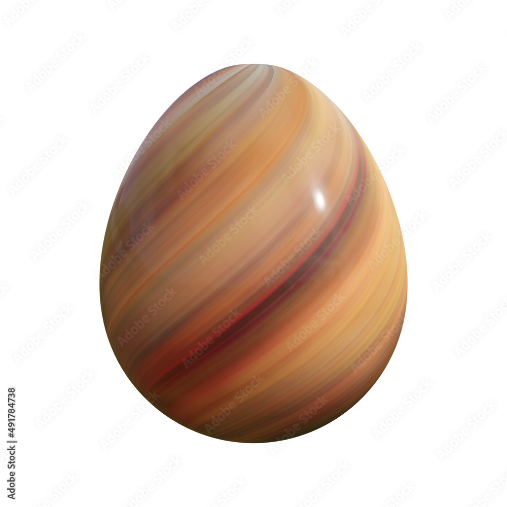 Obraz premium 3D rendering Easter egg isolated on white background
