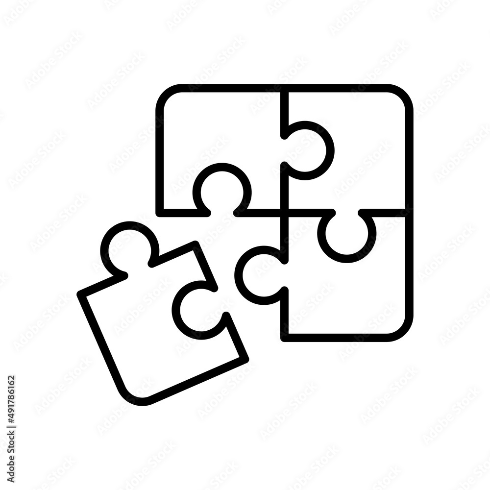 Puzzle icon vector design template. Puzzle icon vector design template.