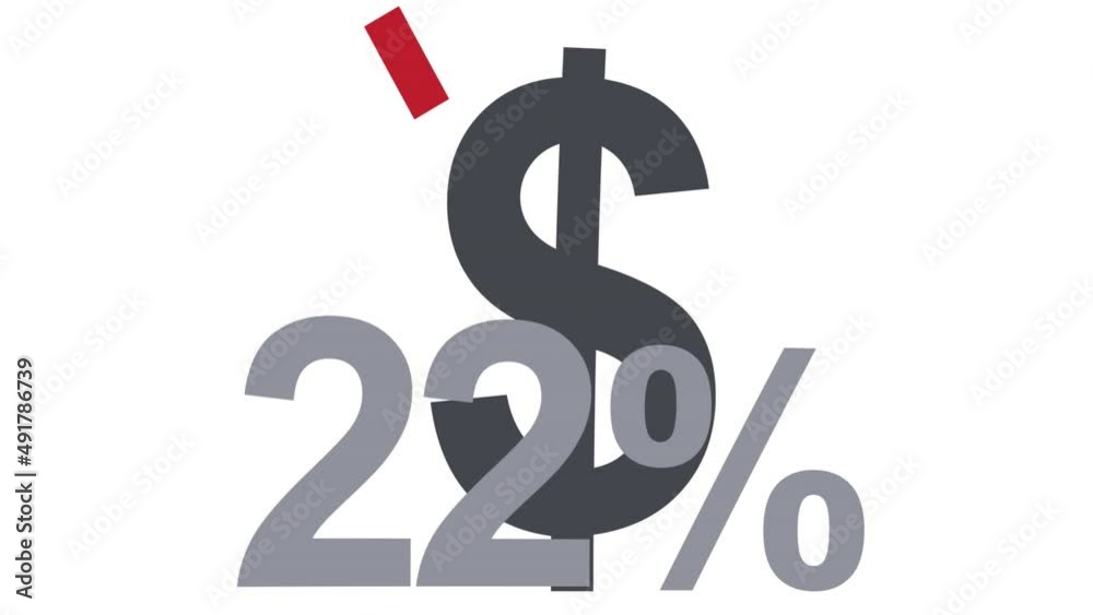 Value of a dollar. Animation of the arrow of growth and losses in the economic crisis, alpha channel. Cartoon Value of a dollar. Animation of the arrow of growth and losses in the economic crisis, alpha channel. Cartoon