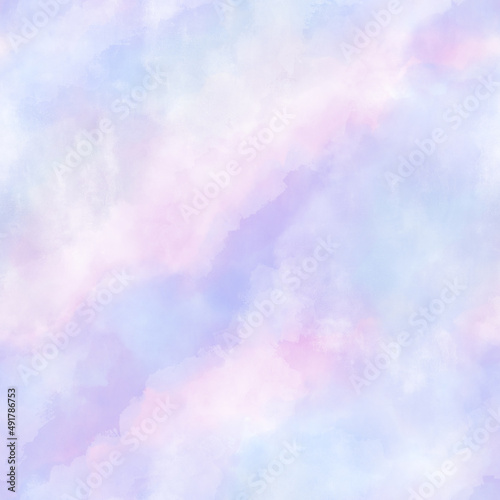 Pink and purple clouds background. Seamless texture with smoke