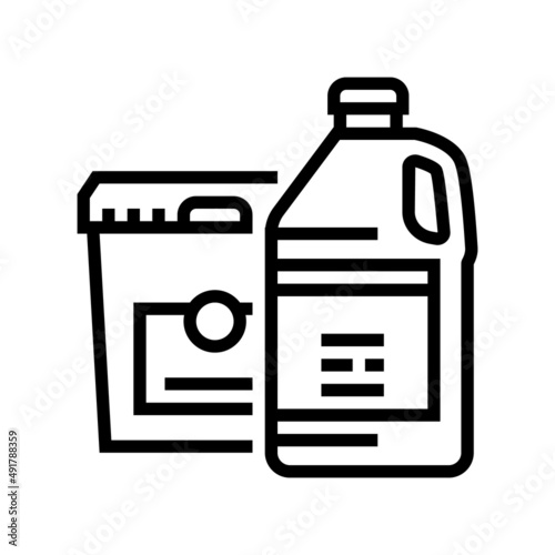 silicon resin thermoset line icon vector. silicon resin thermoset sign. isolated contour symbol black illustration