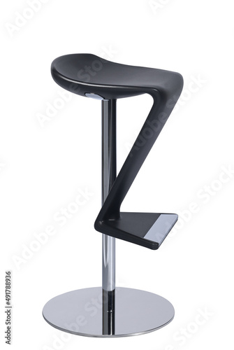 tabouret chrome noir